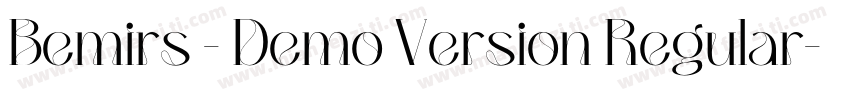 Bemirs - Demo Version Regular字体转换